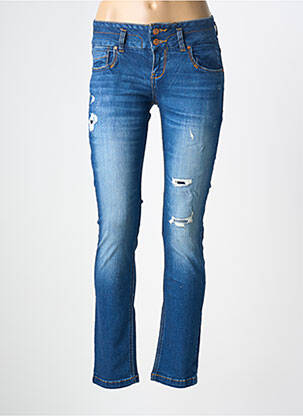 Jeans coupe slim effet usé délavé taille normale bleu LTB femme