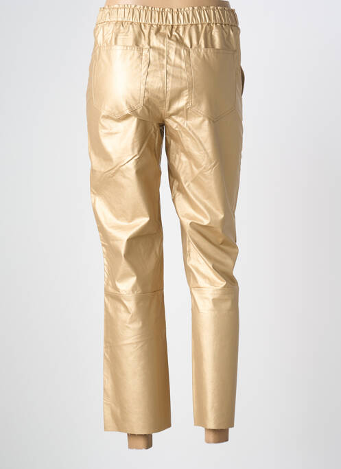 Pantalon droit or FIVE femme