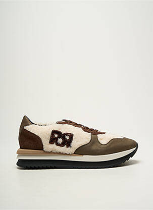 Baskets nubuck talon de 4 à 6cm vert REQINS femme