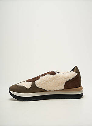 Baskets nubuck talon de 4 à 6cm vert REQINS femme