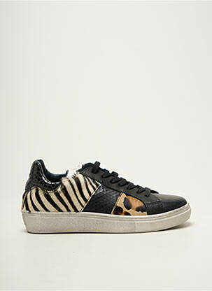 Baskets bout rond talon plat jusqu'à 3cm noir REQINS femme