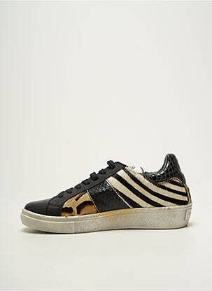Baskets bout rond talon plat jusqu'à 3cm noir REQINS femme