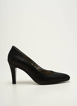 Escarpins tissage satiné talon de 7 à 9cm noir REQINS femme