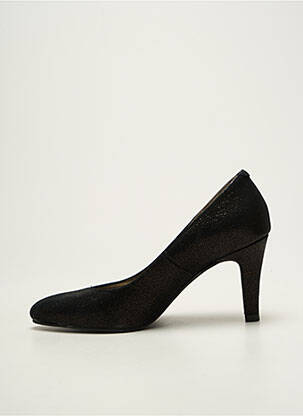 Escarpins tissage satiné talon de 7 à 9cm noir REQINS femme