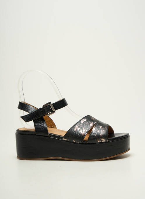 Sandales/nu pieds matière lisse talon de 4 à 6cm noir MINKA DESIGN femme