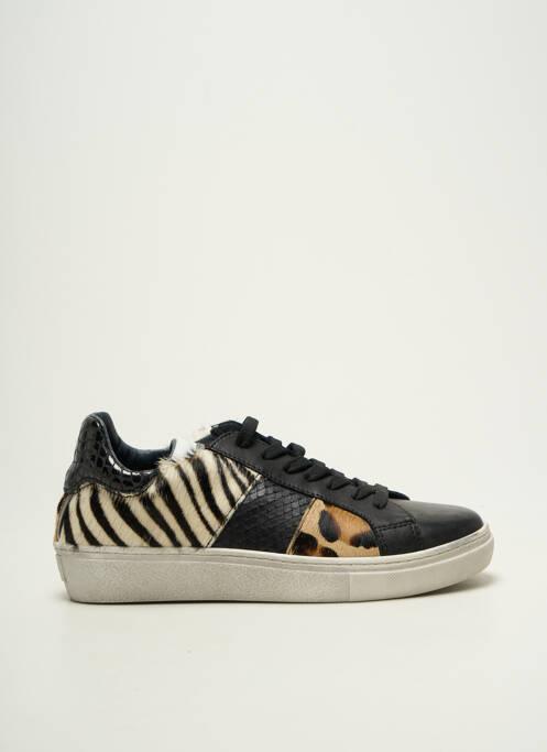 Baskets bout rond talon plat jusqu'à 3cm noir REQINS femme
