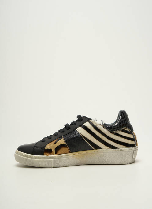 Baskets bout rond talon plat jusqu'à 3cm noir REQINS femme