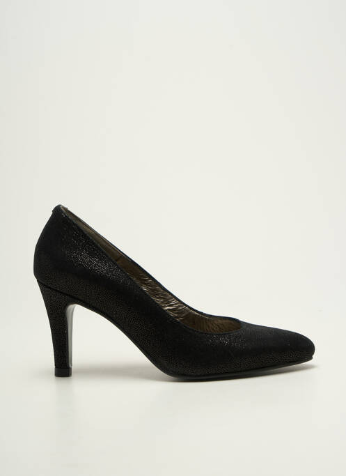 Escarpins tissage satiné talon de 7 à 9cm noir REQINS femme