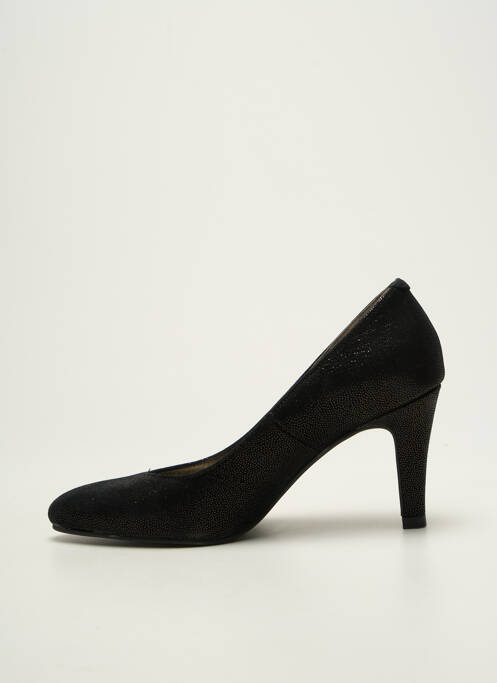 Escarpins tissage satiné talon de 7 à 9cm noir REQINS femme