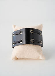 Bracelet fermeture bouton pression noir TATA GISELE homme