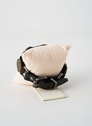 Bracelet matériaux cuir noir TATA GISELE homme