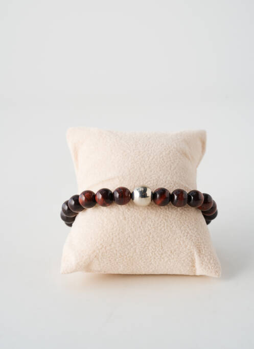 Bracelet ornement perles marron TATA GISELE homme