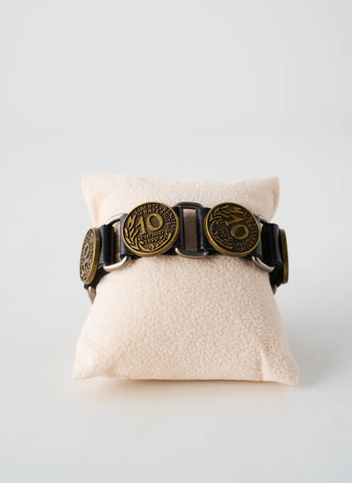 Bracelet matériaux cuir noir TATA GISELE homme