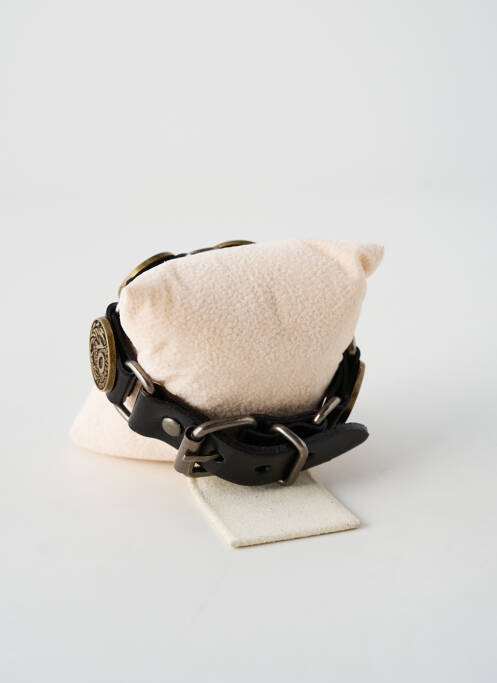 Bracelet matériaux cuir noir TATA GISELE homme