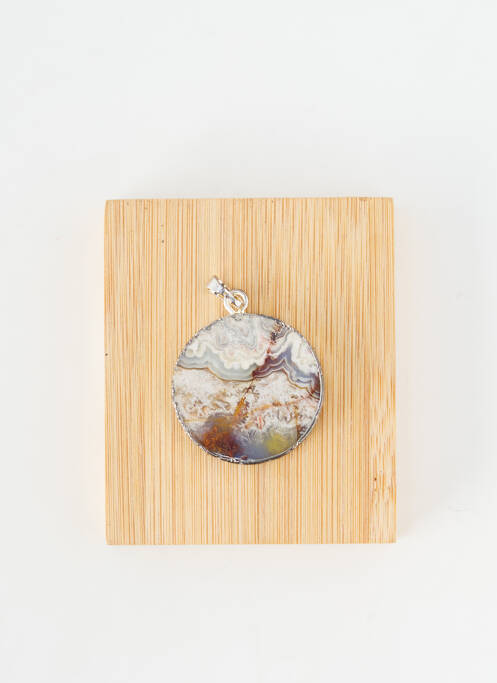Pendentif ornement pierre argent TATA GISELE femme