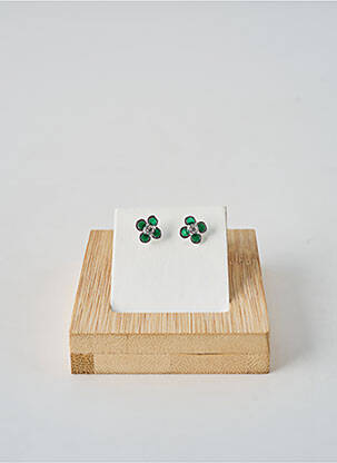 Boucles d’oreilles imprimé vert TATA GISELE fille