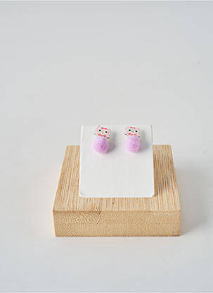 Boucles d’oreilles imprimé rose TATA GISELE fille