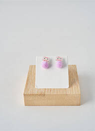 Boucles d’oreilles imprimé rose TATA GISELE fille