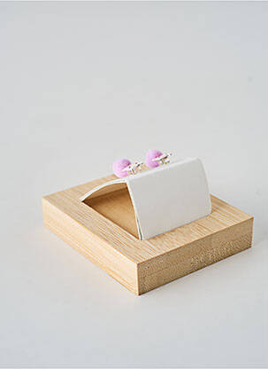 Boucles d’oreilles imprimé rose TATA GISELE fille
