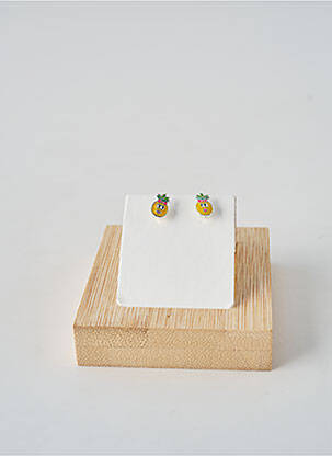 Boucles d’oreilles imprimé jaune TATA GISELE fille