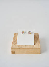 Boucles d’oreilles imprimé jaune TATA GISELE fille