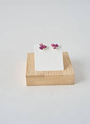 Boucles d’oreilles ornement oxyde de zirconium rose TATA GISELE fille