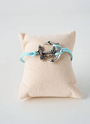 Bracelet fermeture fermoir mousqueton bleu TATA GISELE femme