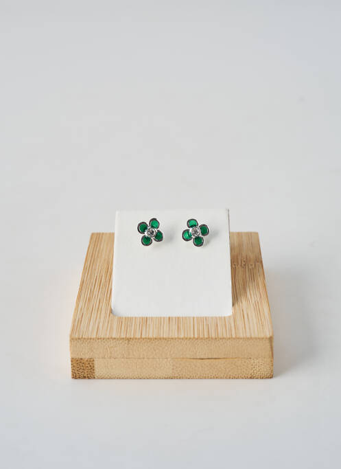 Boucles d’oreilles imprimé vert TATA GISELE fille