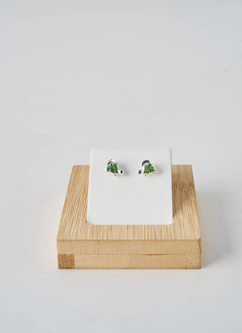 Boucles d’oreilles imprimé vert TATA GISELE fille