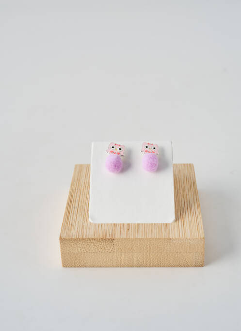 Boucles d’oreilles imprimé rose TATA GISELE fille