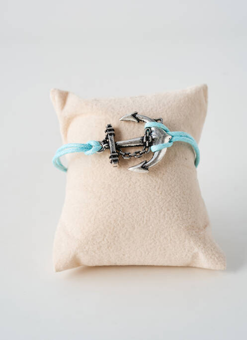 Bracelet fermeture fermoir mousqueton bleu TATA GISELE femme