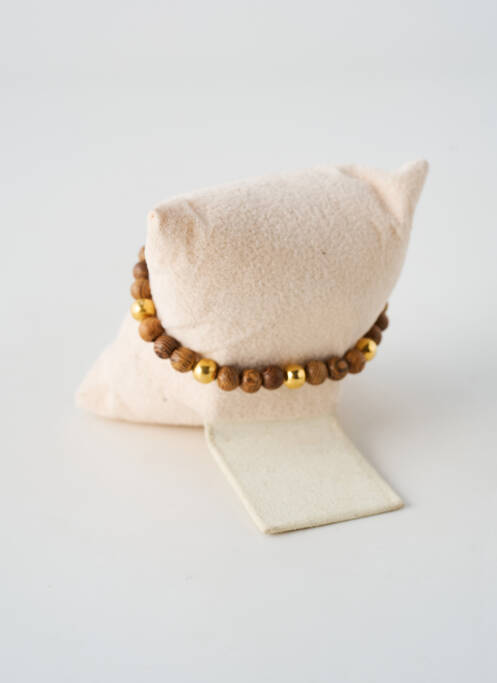 Bracelet ornement perles marron TATA GISELE femme