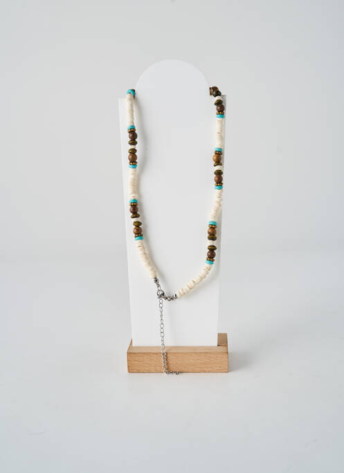 Collier ornement perles bleu TATA GISELE femme