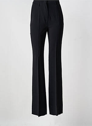 Pantalon flare fermeture zippée sous rabat avec crochet taille haute noir MAX MARA femme