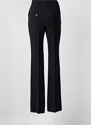 Pantalon flare fermeture zippée sous rabat avec crochet taille haute noir MAX MARA femme