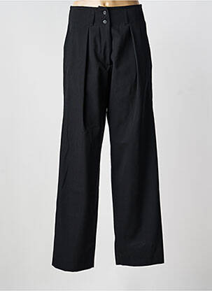 Pantalon droit taille à pinces taille haute noir WEEKEND MAXMARA femme