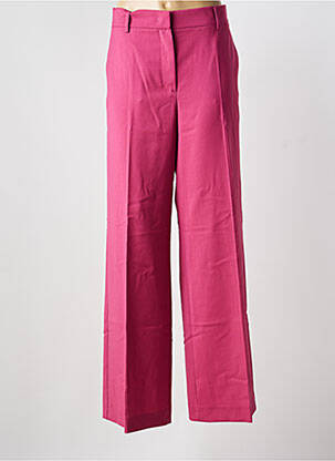 Pantalon large tissage crêpe taille haute rose WEEKEND MAXMARA femme