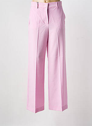 Pantalon large tissage crêpe taille haute rose WEEKEND MAXMARA femme