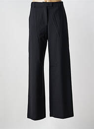 Pantalon large fermeture zippée sous rabat boutonné taille haute noir PIER ANTONIO GASPARI femme
