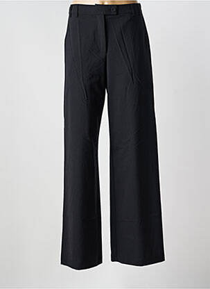 Pantalon large fermeture zippée sous rabat boutonné taille haute noir PIER ANTONIO GASPARI femme