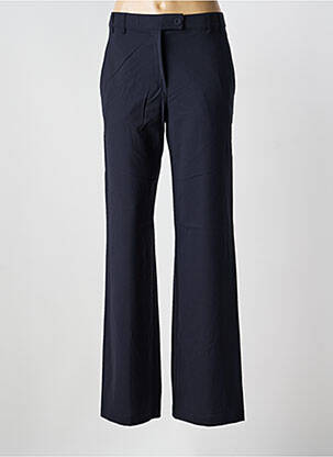 Pantalon large fermeture zippée sous rabat boutonné taille haute bleu PIER ANTONIO GASPARI femme