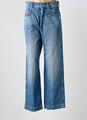 Jeans coupe large effet usé délavé taille haute bleu SPORTMAX femme