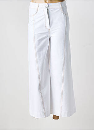 Pantalon 7/8 taille haute taille haute blanc MAX MARA femme