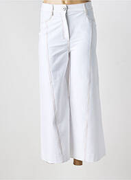 Pantalon 7/8 taille haute taille haute blanc MAX MARA femme