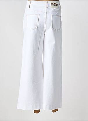 Pantalon 7/8 taille haute taille haute blanc MAX MARA femme