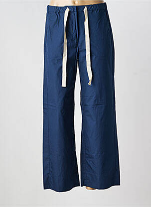 Pantalon large tissage popeline taille normale bleu MAXMARA femme