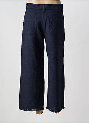 Pantalon 7/8 fermeture zippée sous rabat boutonné taille normale bleu MAX MARA femme