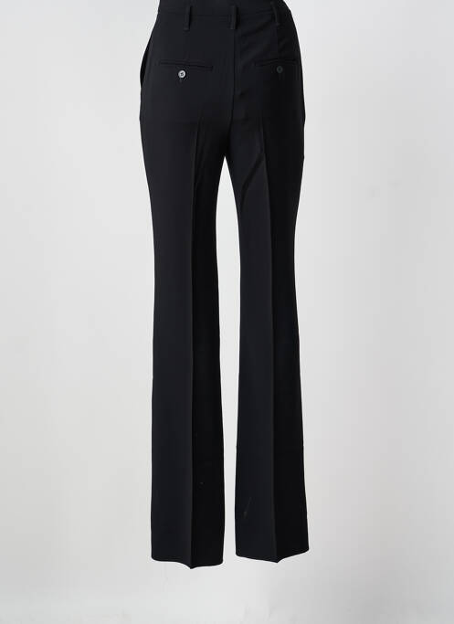 Pantalon flare fermeture zippée sous rabat avec crochet taille haute noir MAX MARA femme