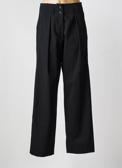 Pantalon droit taille à pinces taille haute noir WEEKEND MAXMARA femme