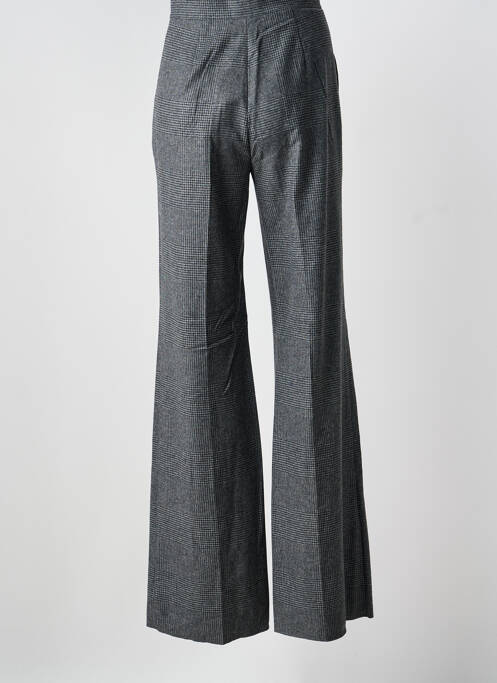 Pantalon flare fermeture zippée sous rabat avec crochet taille haute gris MAX MARA femme
